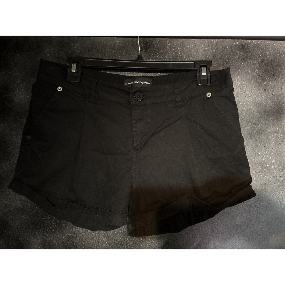 Ambiance Apparel Women’s Black Shorts Sz M  Walking Summer Beach Work Casual